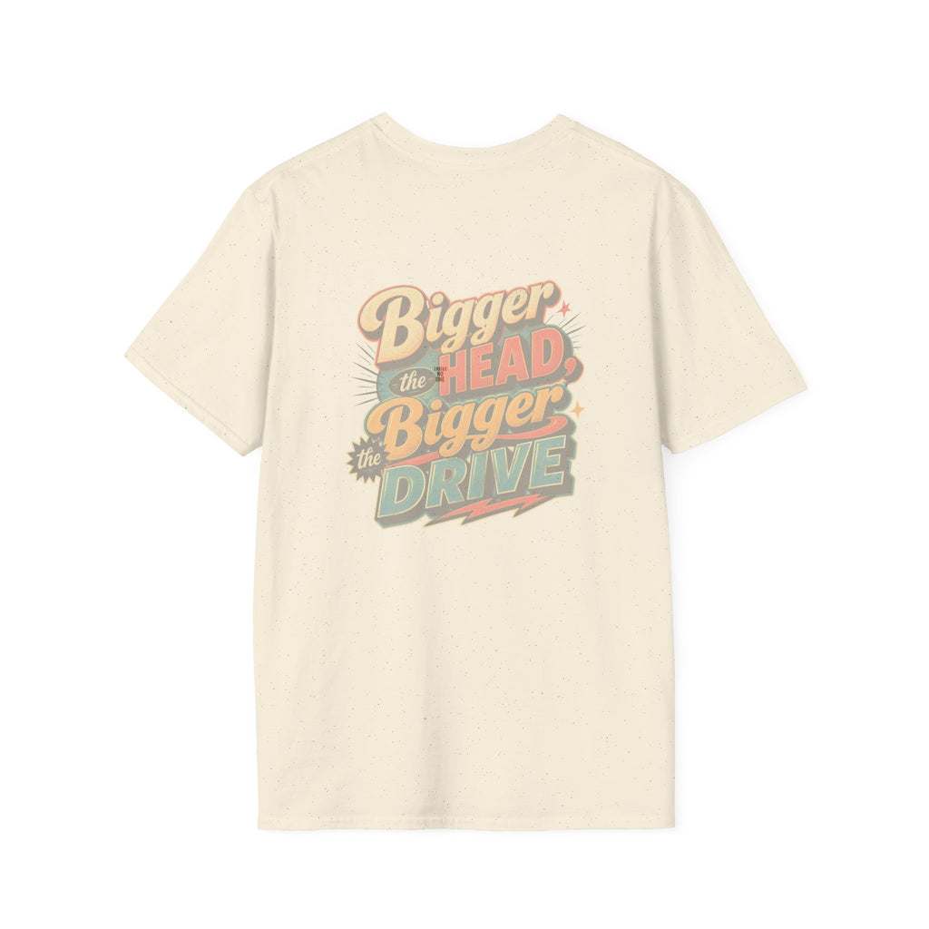 Alien Golfer T‑Shirt : The Bigger the Head, The Bigger the Drive"— Vintage Space Golf Graphic Tee