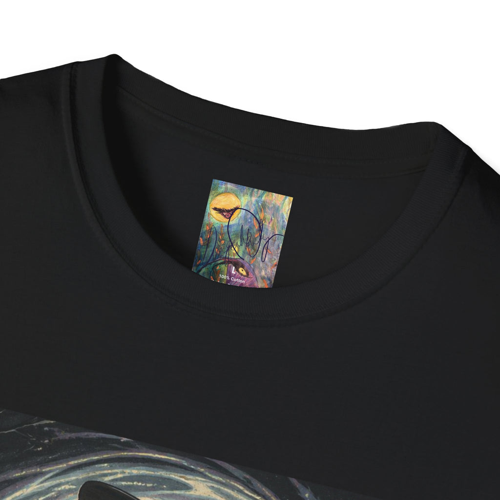 Creepy Cryptid Art T-Shirt :"S#*$ wer'e back here again" — Mothman & Alien Vintage Horror Design