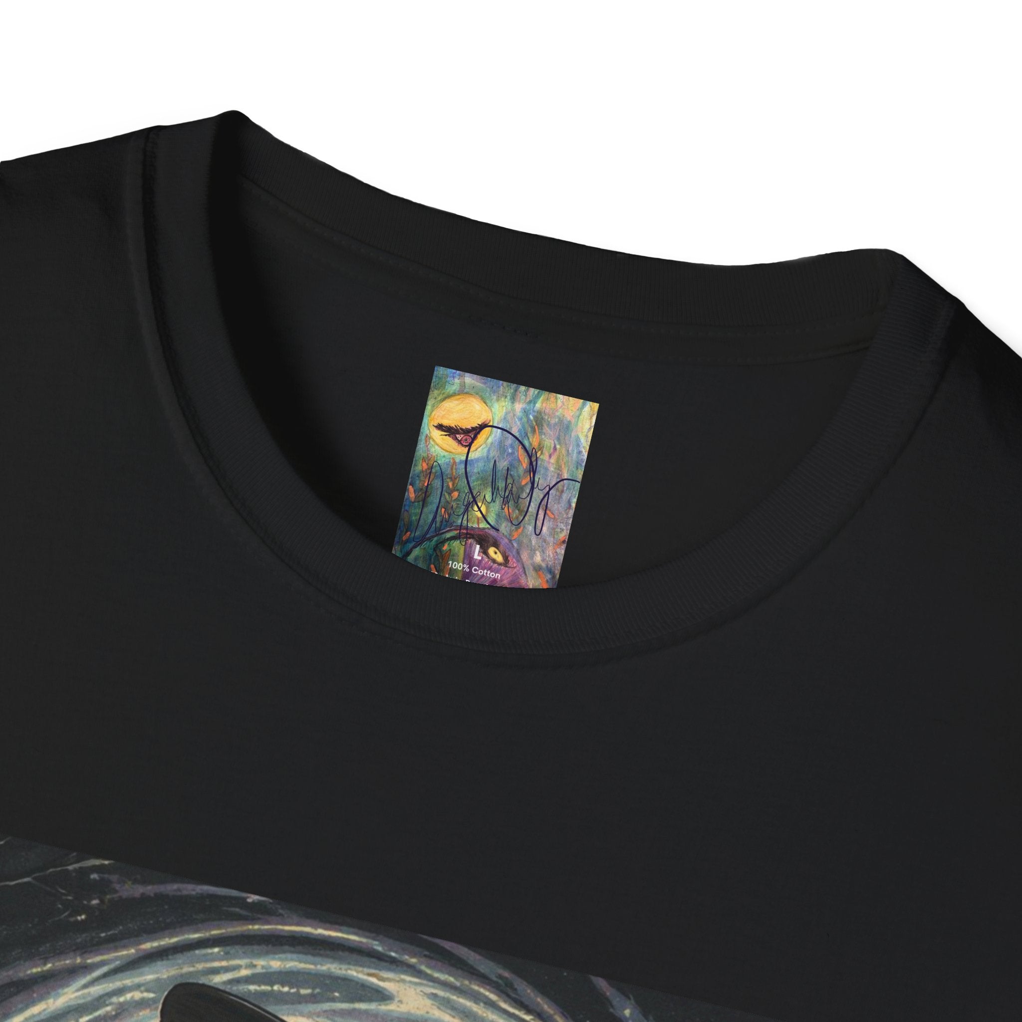 Creepy Cryptid Art T-Shirt :"S#*$ wer'e back here again" — Mothman & Alien Vintage Horror Design
