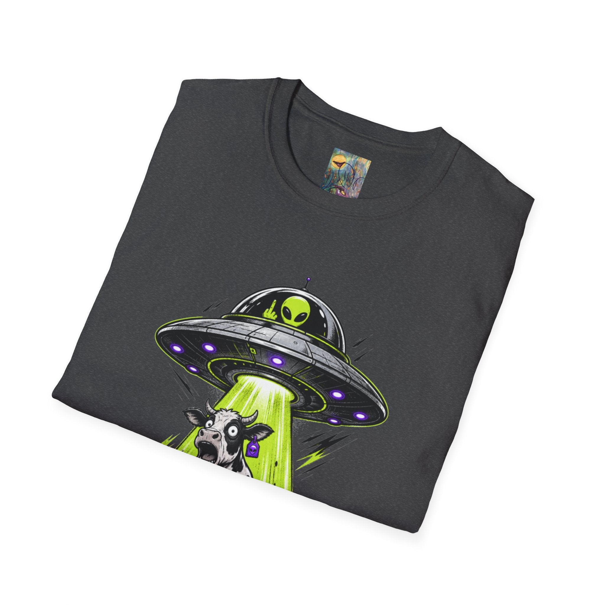 "I do what I want" T-Shirt — Alien UFO Abduction Cow Graphic Tee