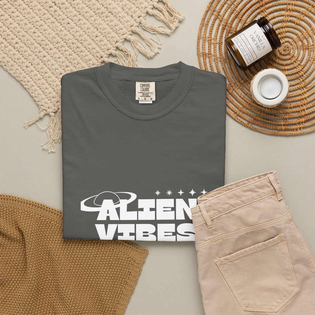 Alien Vibes T-Shirt — Retro Space Graphic Tee