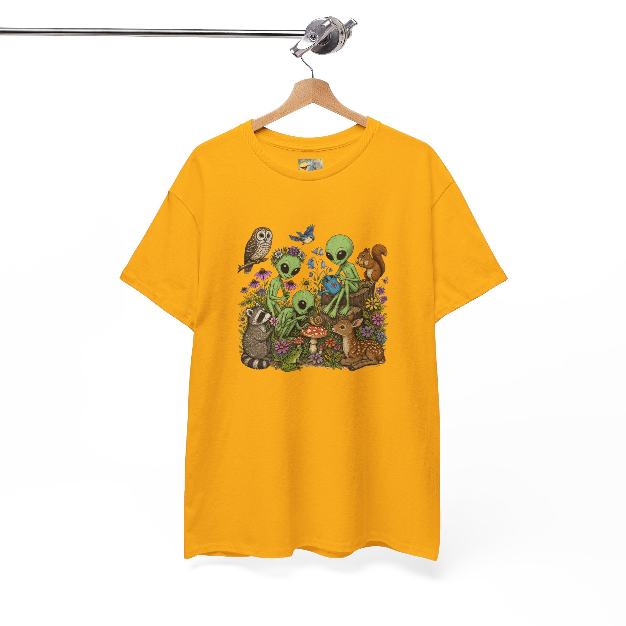 Alien Forest Friends T‑Shirt — Cute Alien & Woodland Animals Graphic Tee