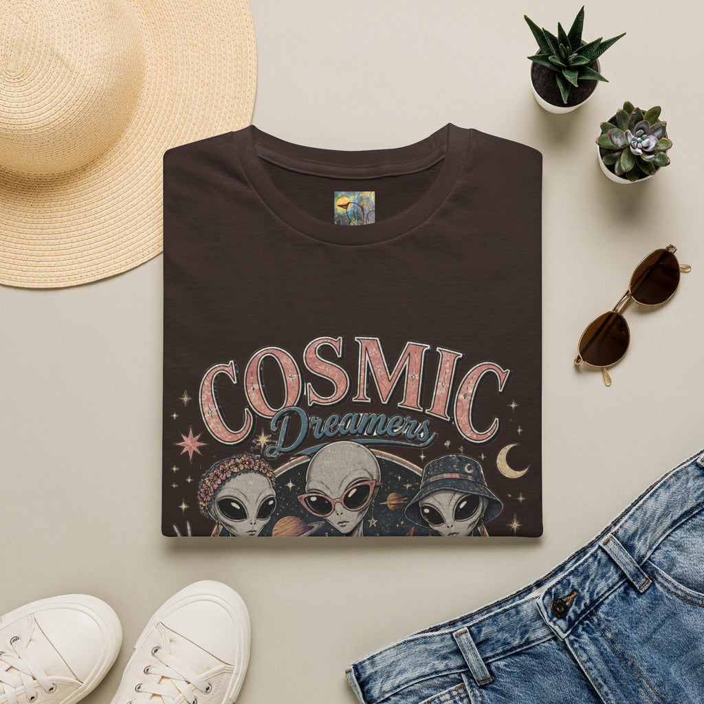 Cosmic Dreamers T‑Shirt — Retro Alien Graphic Tee (Not of This World)