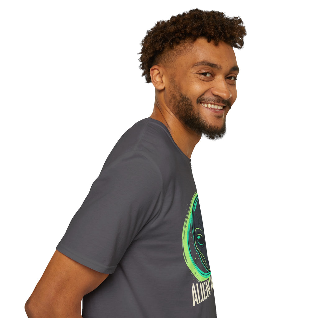 Alien Are Real T-Shirt — Neon Green Alien Face Graphic Tee