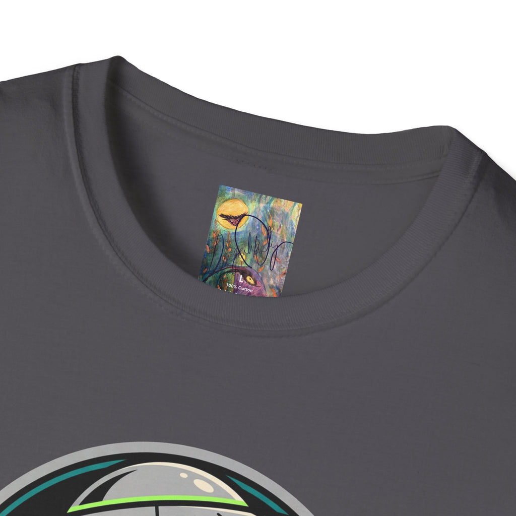Alien UFO Graphic T-Shirt "You are blocking my trajectory" — Retro Green Extraterrestrial Design