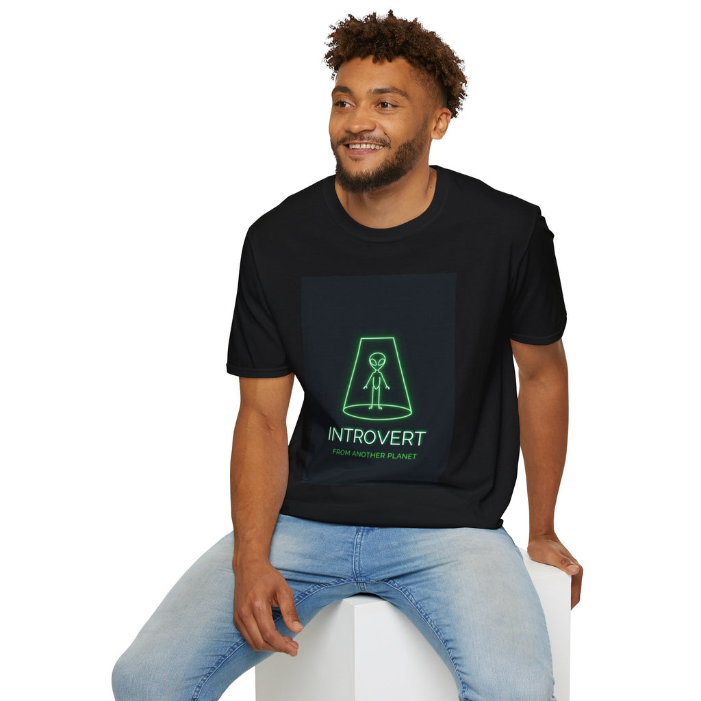 Alien introvert t-shirt neck label detail