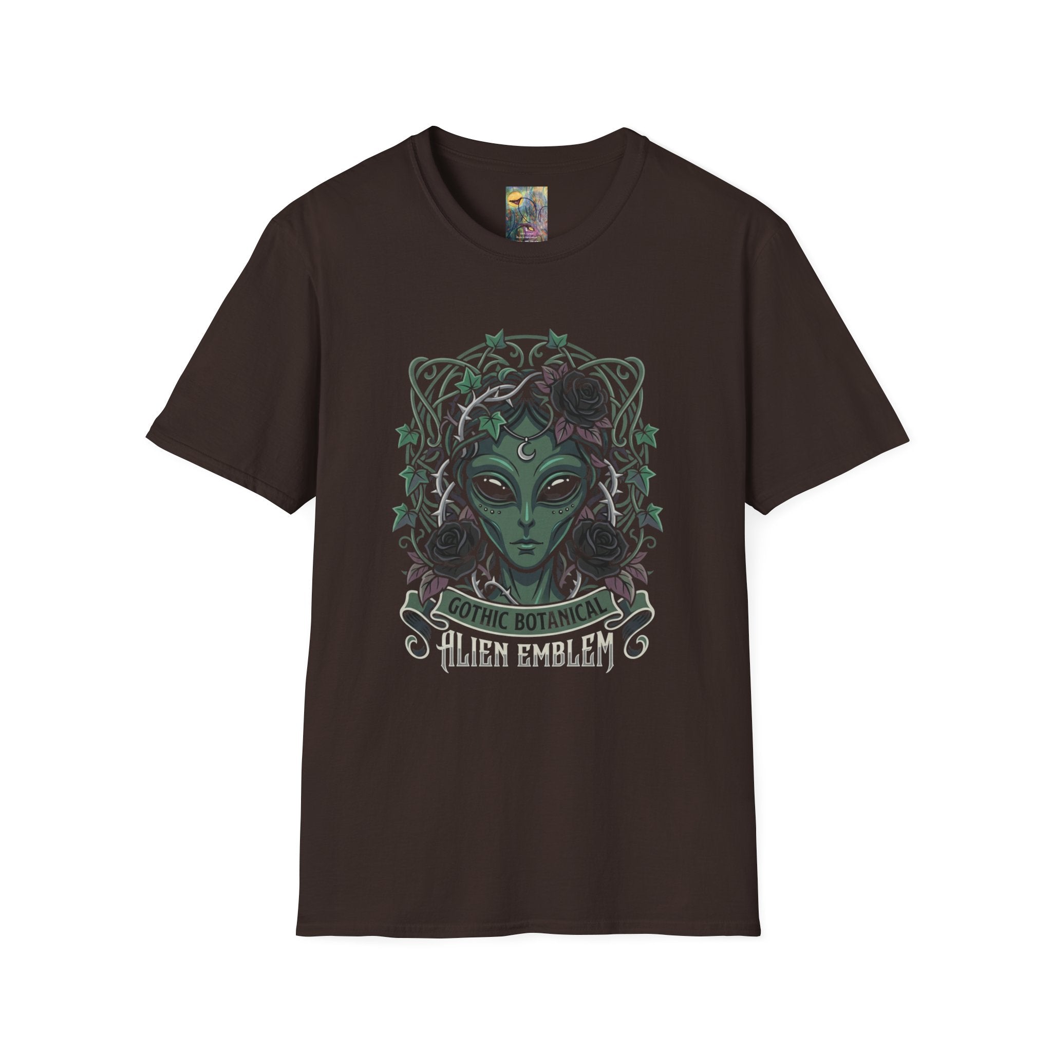 Alien Emblem T-Shirt — Green Mystic Alien Portrait Tee