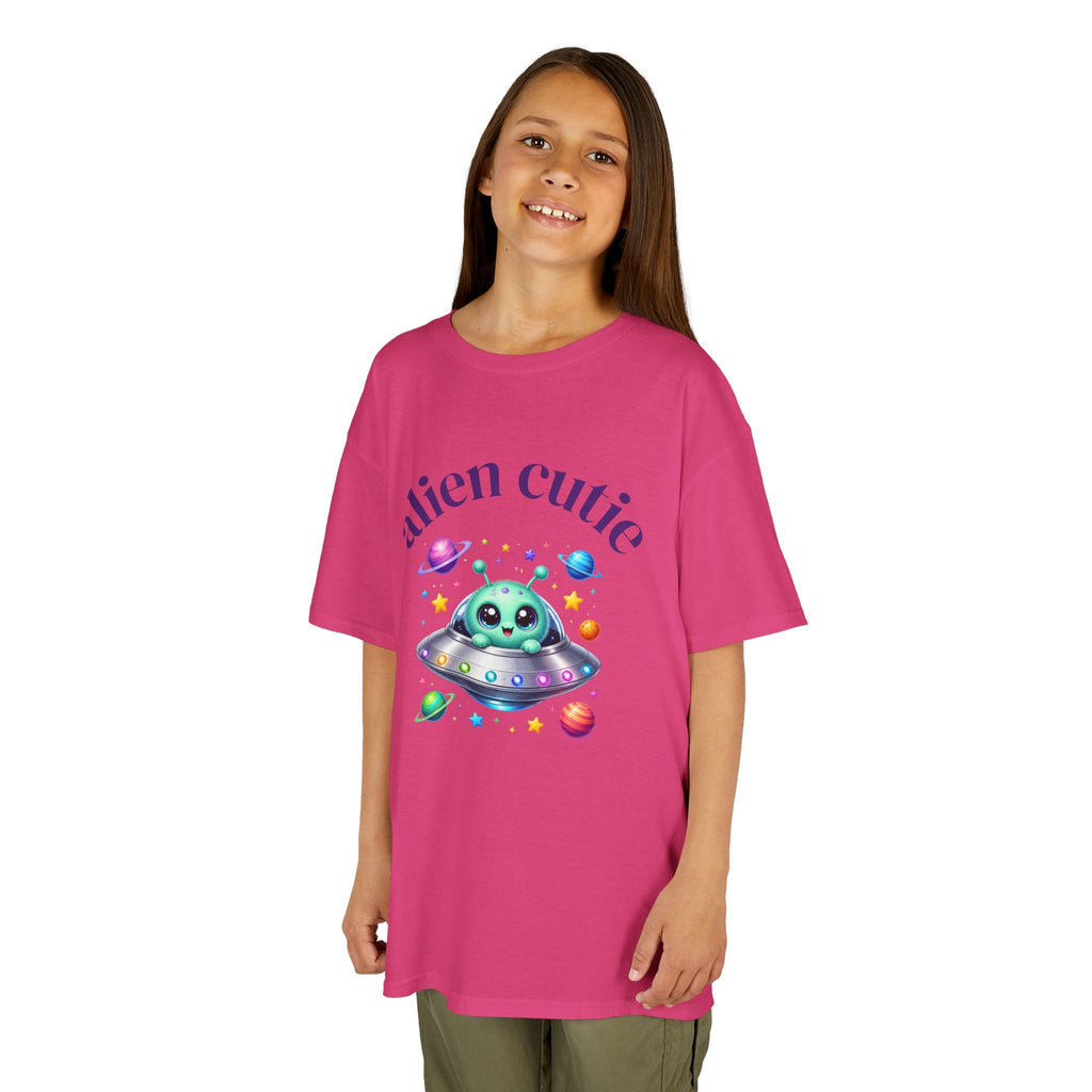 Kids Tee — "Alien Cutie" Cute Alien UFO Graphic Shirt for Children