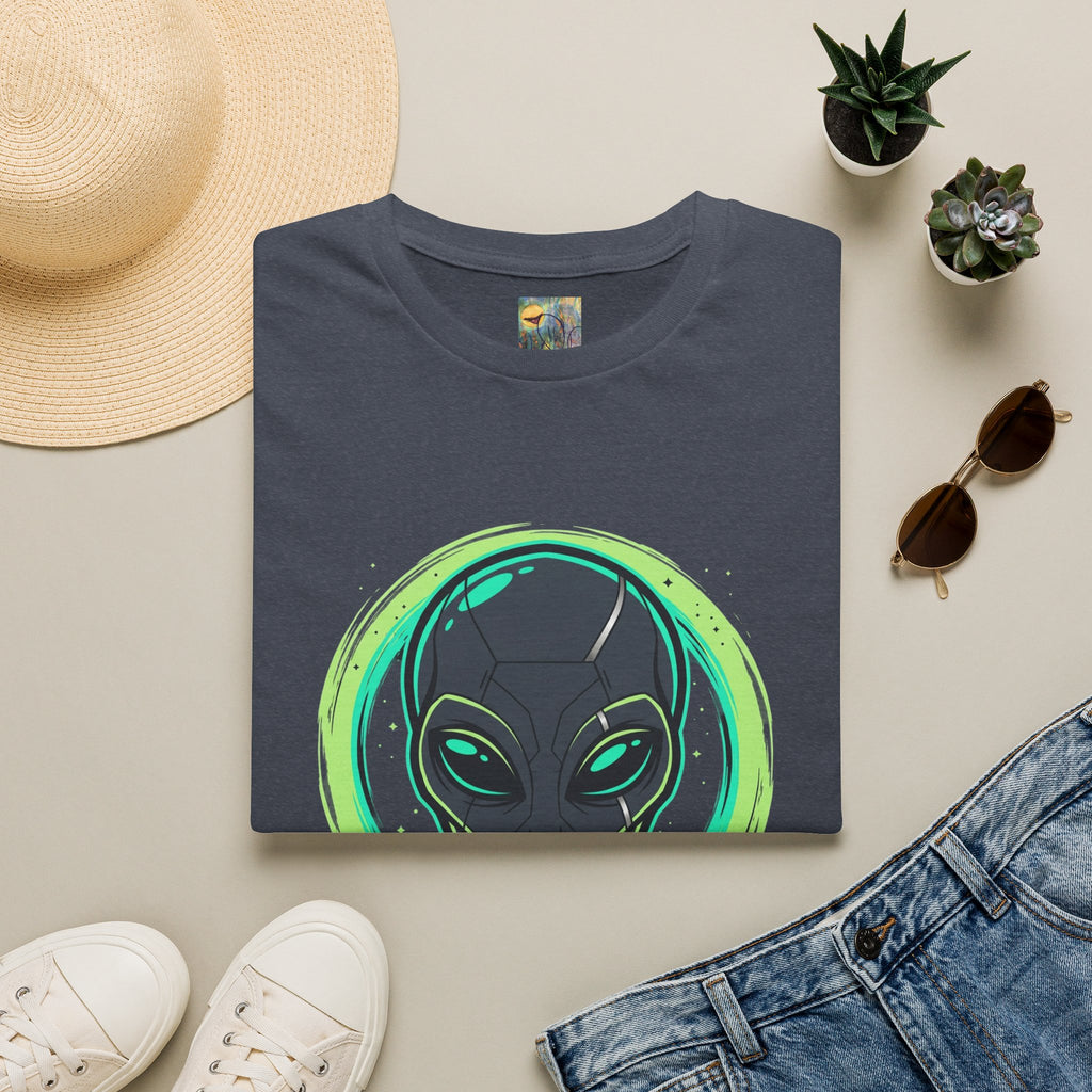 Alien Are Real T-Shirt — Neon Green Alien Face Graphic Tee