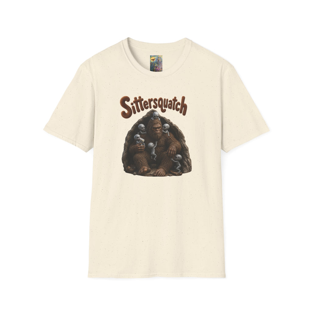 Sittersquatch T-Shirt — Retro Bigfoot Mom & Baby Graphic Tee