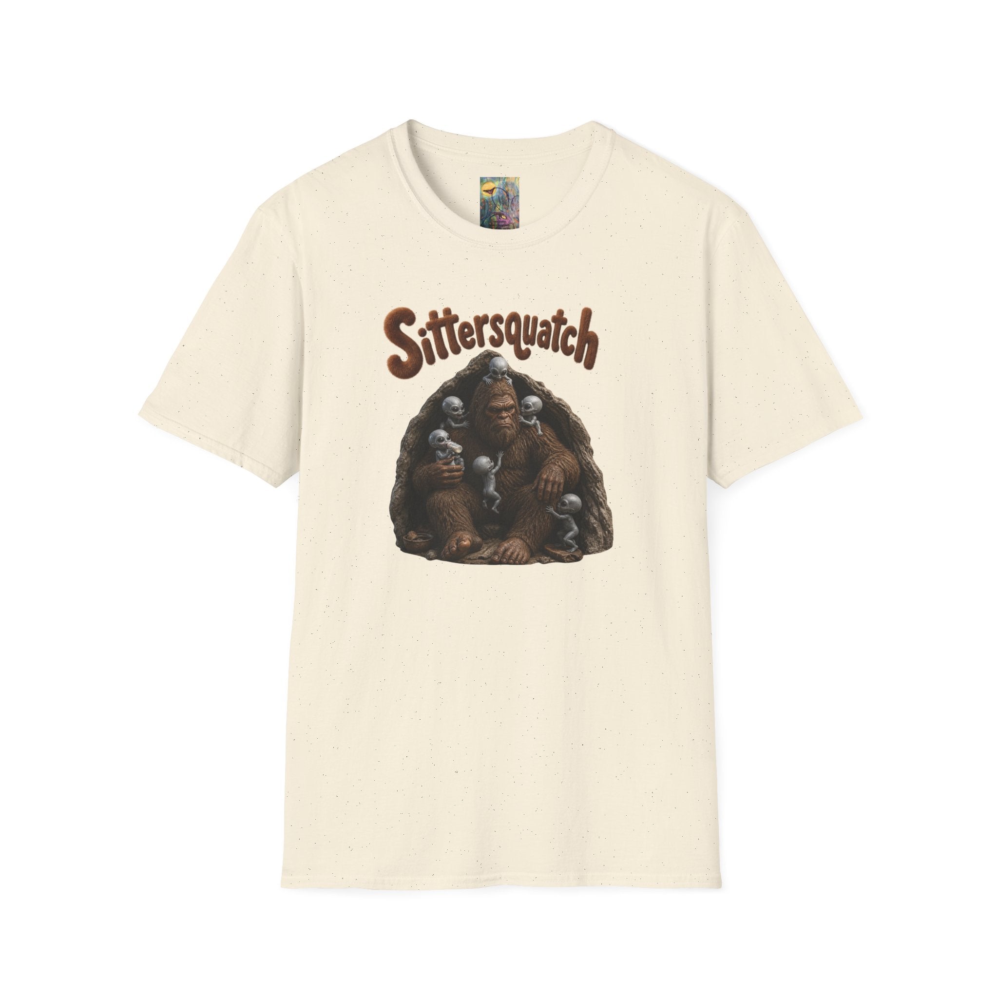 Sittersquatch T-Shirt — Retro Bigfoot Mom & Baby Graphic Tee