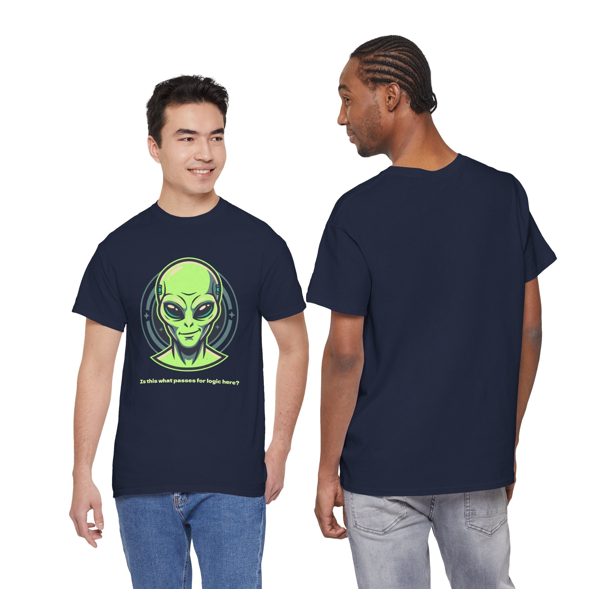 Alien Head T-Shirt — "So this is what passes for logic here?" Sci‑Fi Graphic Tee