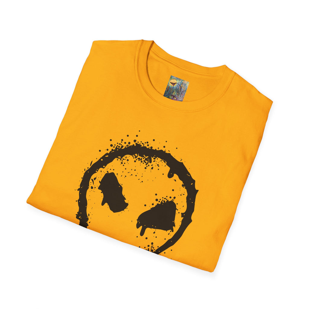 Alien Drip T‑Shirt — Grunge Splatter Alien Face Tee