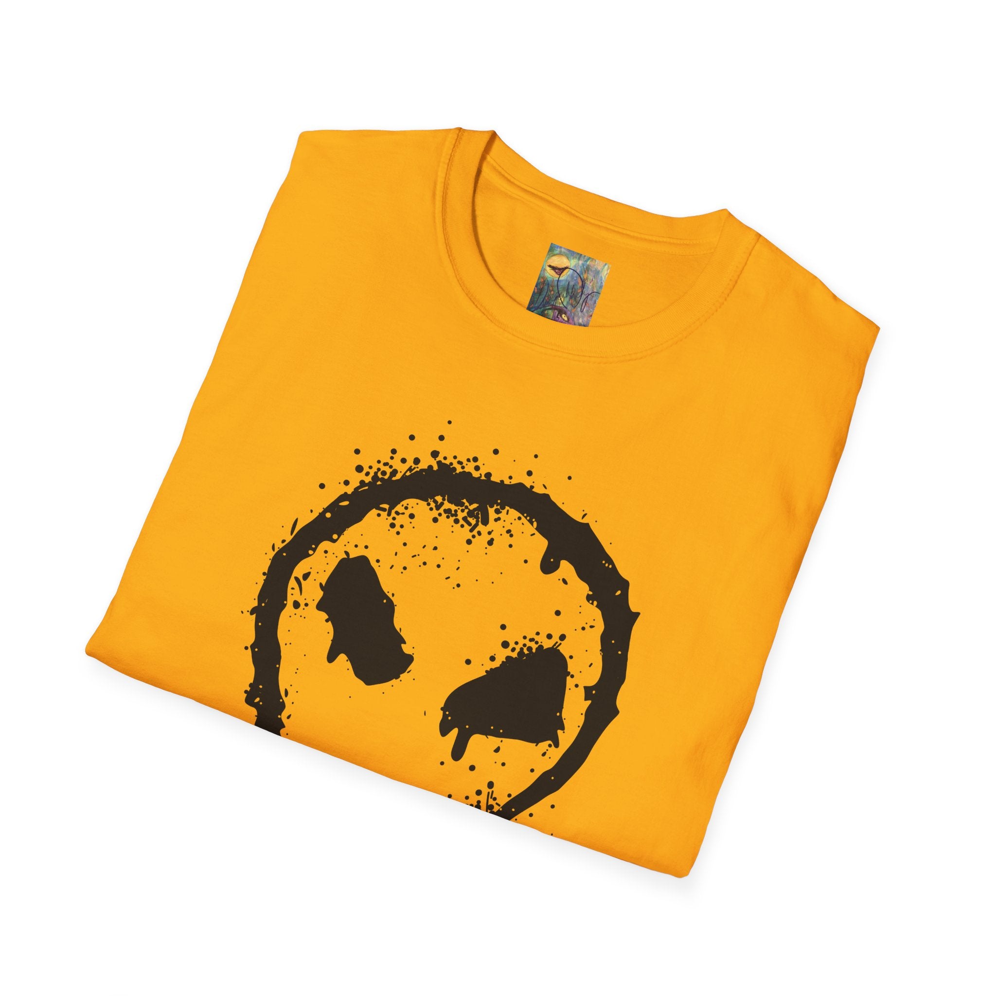 Alien Drip T‑Shirt — Grunge Splatter Alien Face Tee