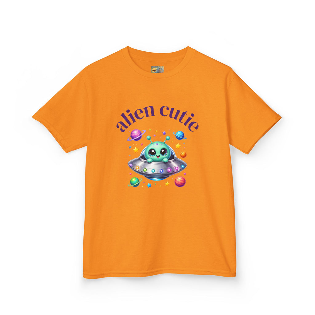 Kids Tee — "Alien Cutie" Cute Alien UFO Graphic Shirt for Children