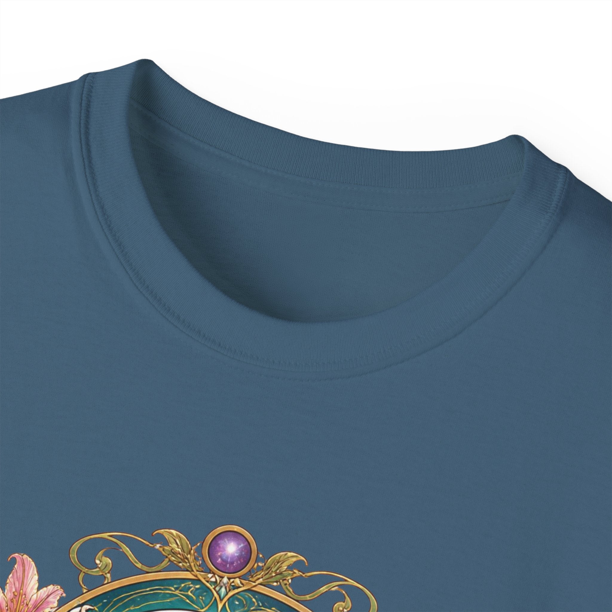Alien Muse Floral T-Shirt — Vintage Art Nouveau Space Portrait Tee