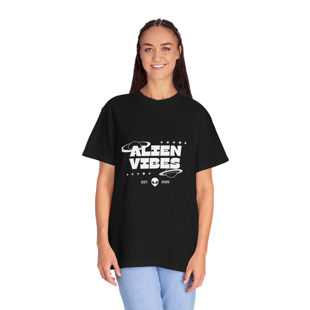Alien Vibes T-Shirt — Retro Space Graphic Tee