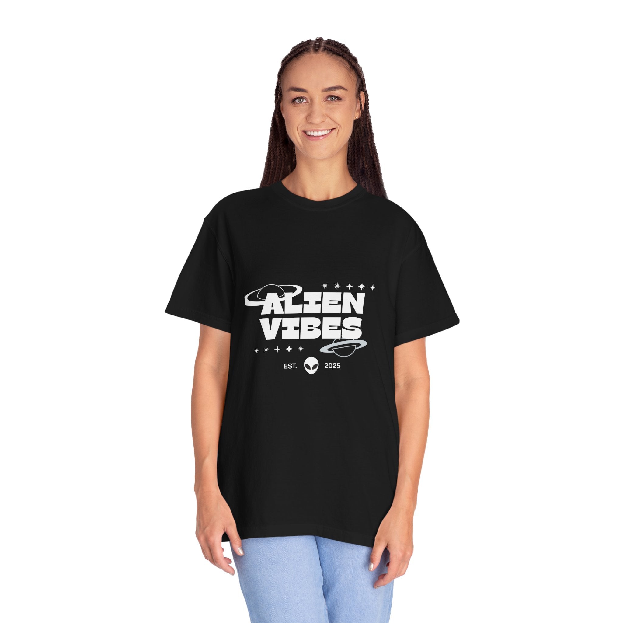 Alien Vibes T-Shirt — Retro Space Graphic Tee