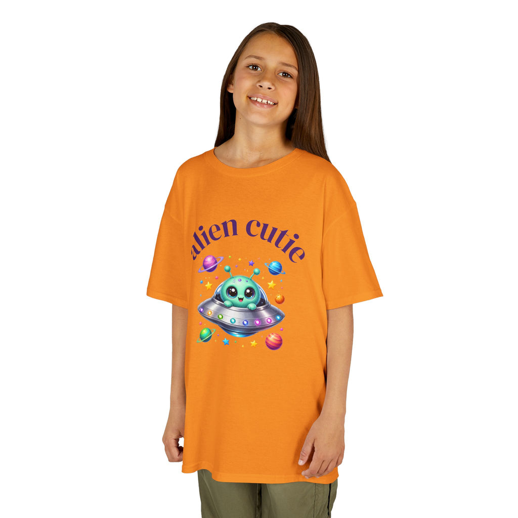 Kids Tee — "Alien Cutie" Cute Alien UFO Graphic Shirt for Children