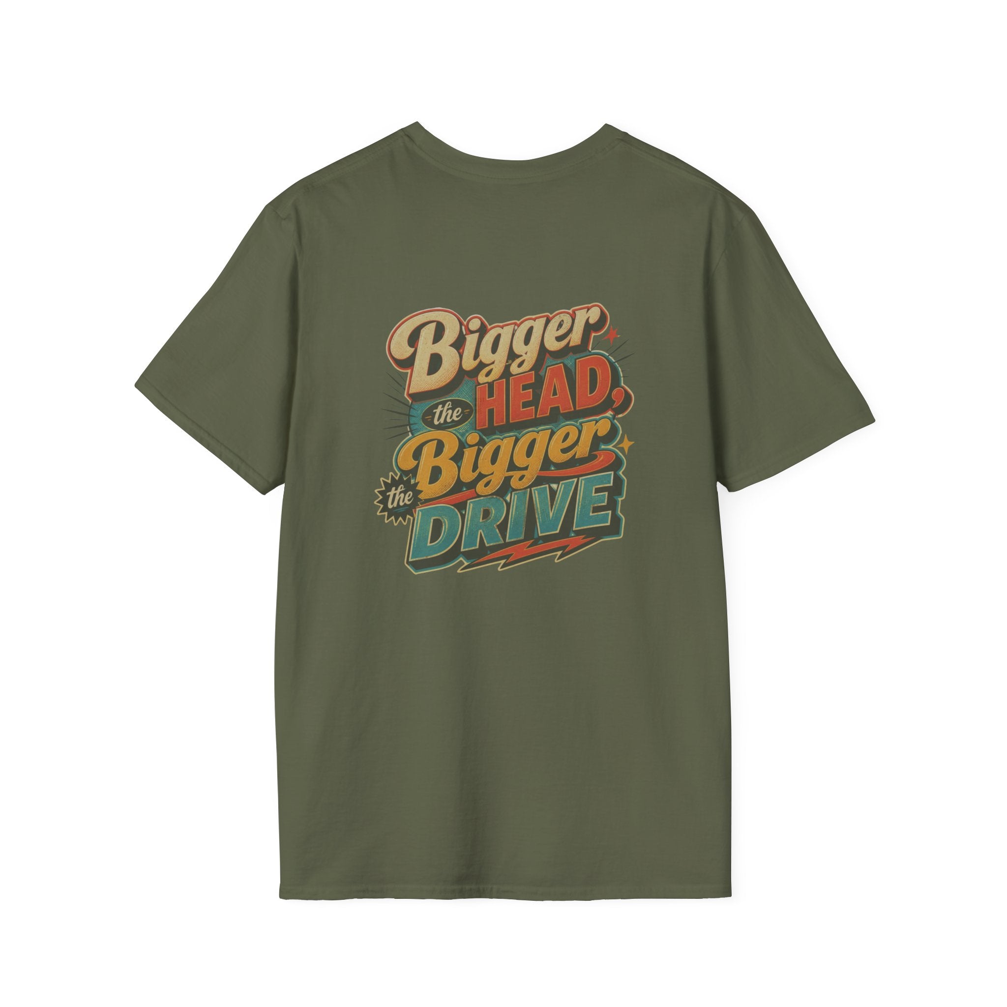 Alien Golfer T‑Shirt : The Bigger the Head, The Bigger the Drive"— Vintage Space Golf Graphic Tee