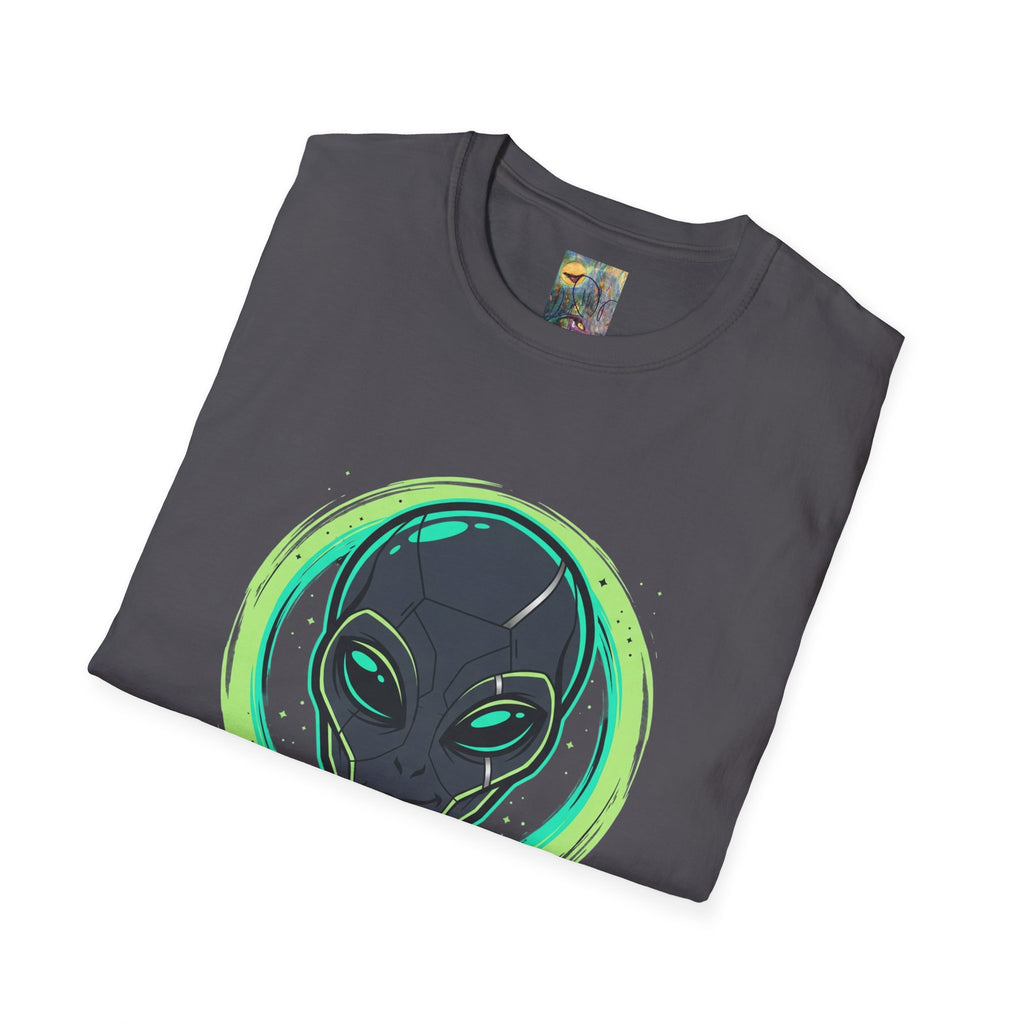 Alien Are Real T-Shirt — Neon Green Alien Face Graphic Tee