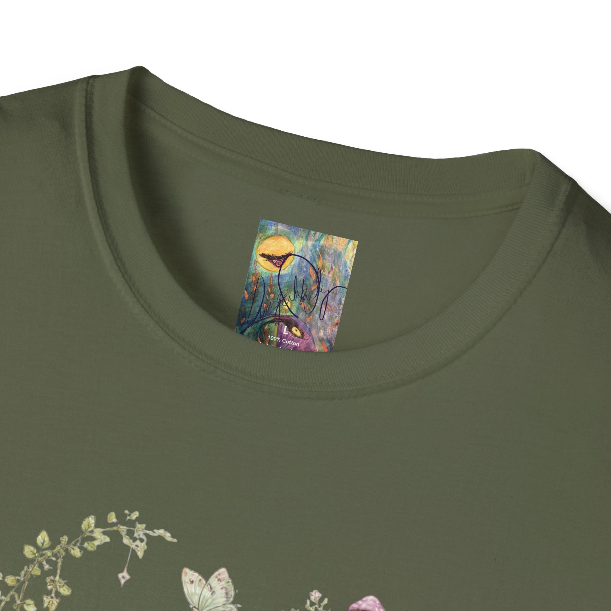 Alien Cottage Tee — Whimsical Floral Alien Garden T-Shirt