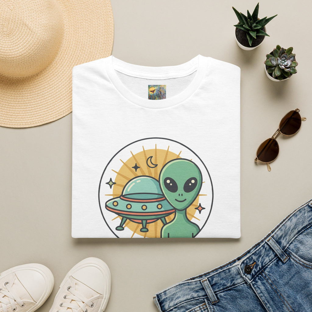 Alien UFO T-Shirt — "This Planet Is Weird" Cute Retro Space Tee
