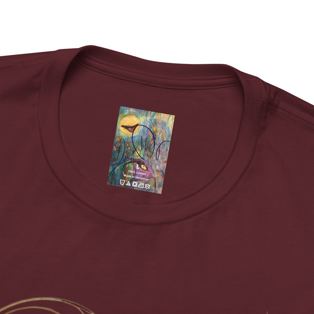 Alien Art Noveau Embrace T-Shirt — Mystical Green Alien Graphic Tee for Sci‑Fi Fans