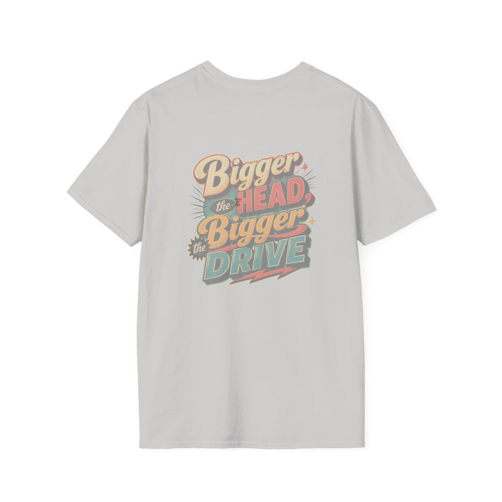 Alien Golfer T‑Shirt : The Bigger the Head, The Bigger the Drive"— Vintage Space Golf Graphic Tee