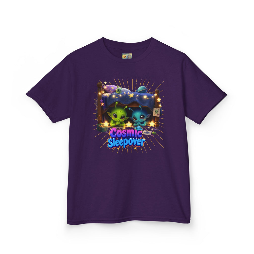 Cosmic Sleepover Kids Tee — Cute Alien Pajama Party T-Shirt