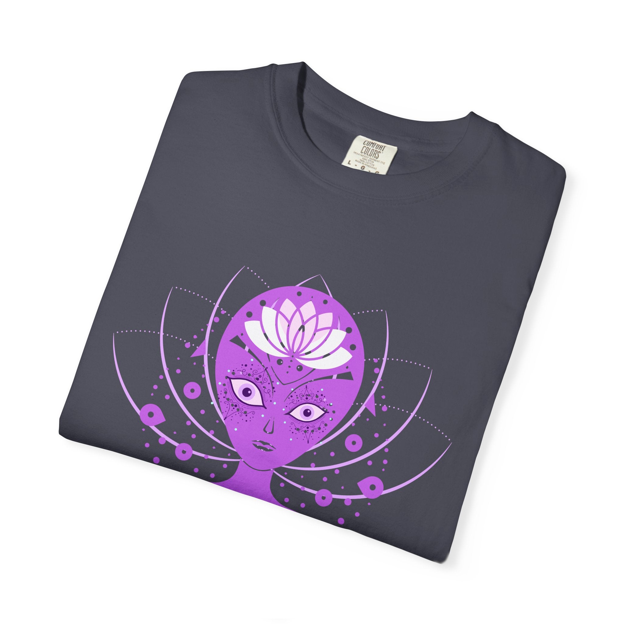 Star Child Alien T-Shirt — Purple Cosmic Alien Graphic Tee