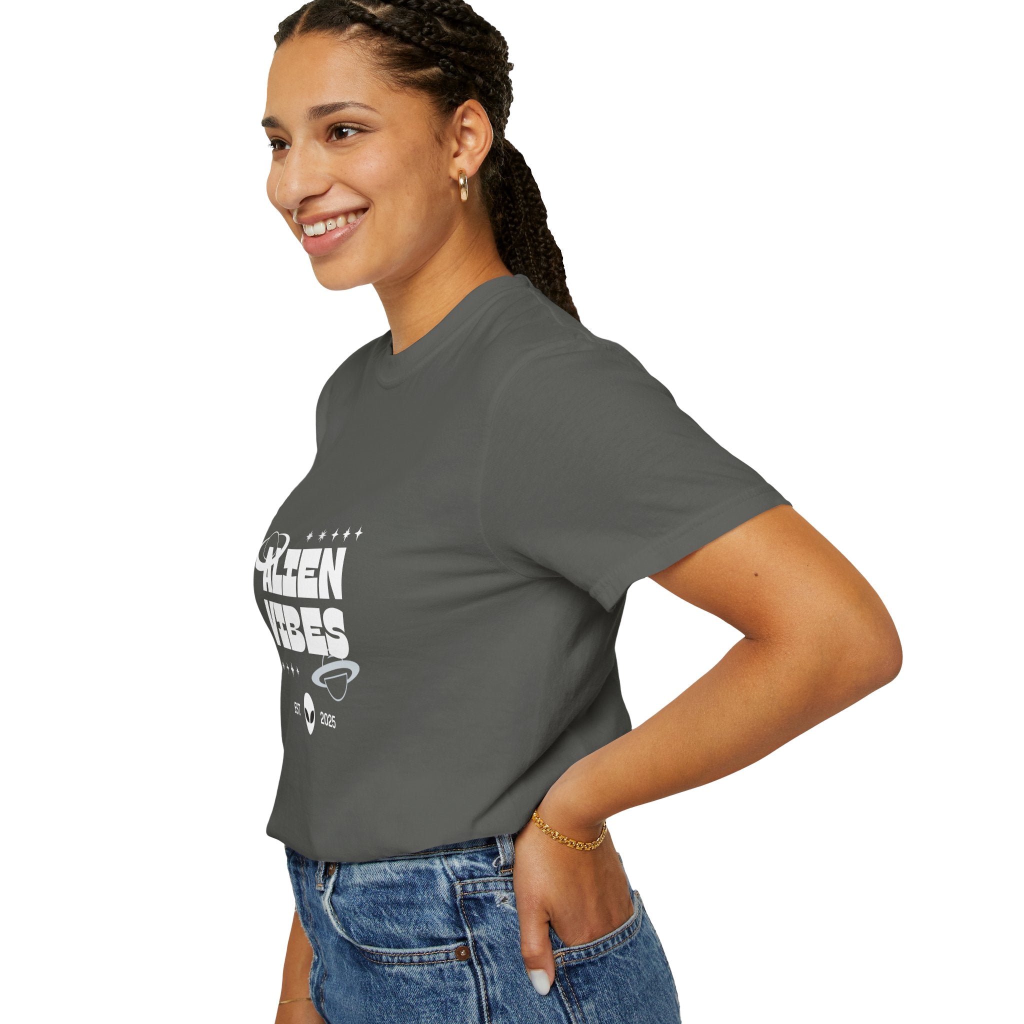 Alien Vibes T-Shirt — Retro Space Graphic Tee