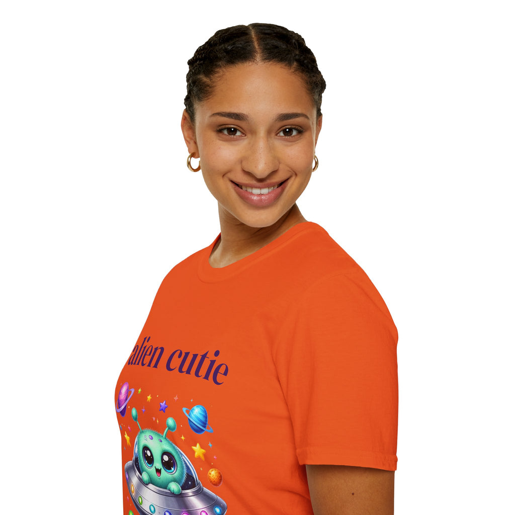 Alien Cutie T-Shirt — Cute Cartoon UFO & Planets Graphic Tee