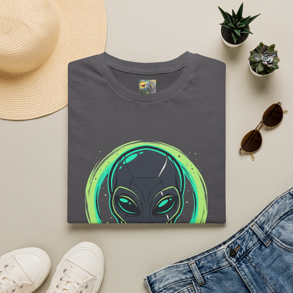 Alien Are Real T-Shirt — Neon Green Alien Face Graphic Tee