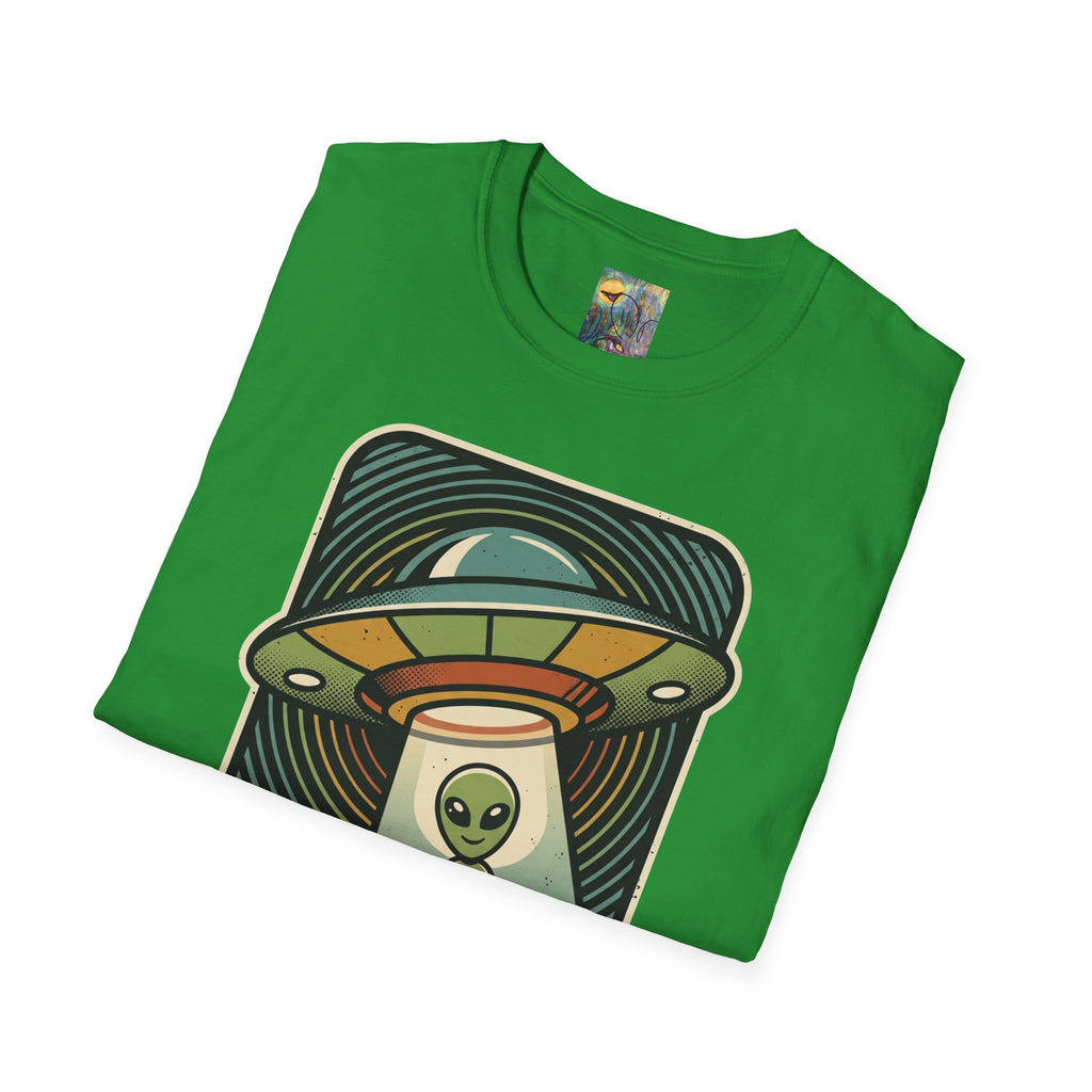 Alien Abduction T-Shirt — 'Help Me' Retro UFO Graphic Tee