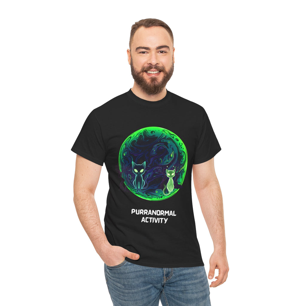 Purranormal Activity T-Shirt — Mystical Cat Moon Halloween Tee