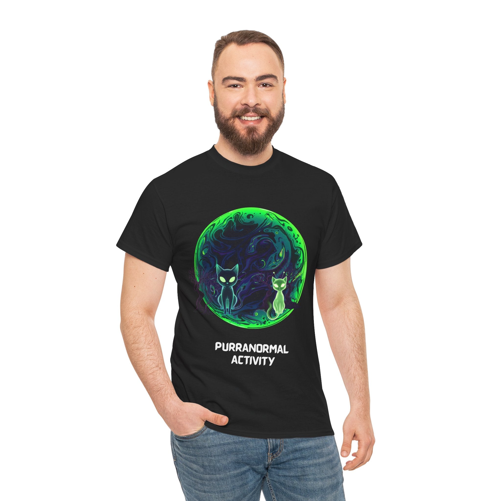 Purranormal Activity T-Shirt — Mystical Cat Moon Halloween Tee