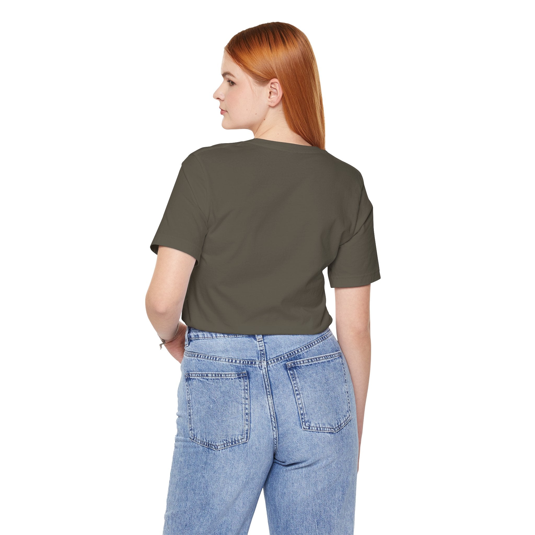 Alien Art Noveau Embrace T-Shirt — Mystical Green Alien Graphic Tee for Sci‑Fi Fans