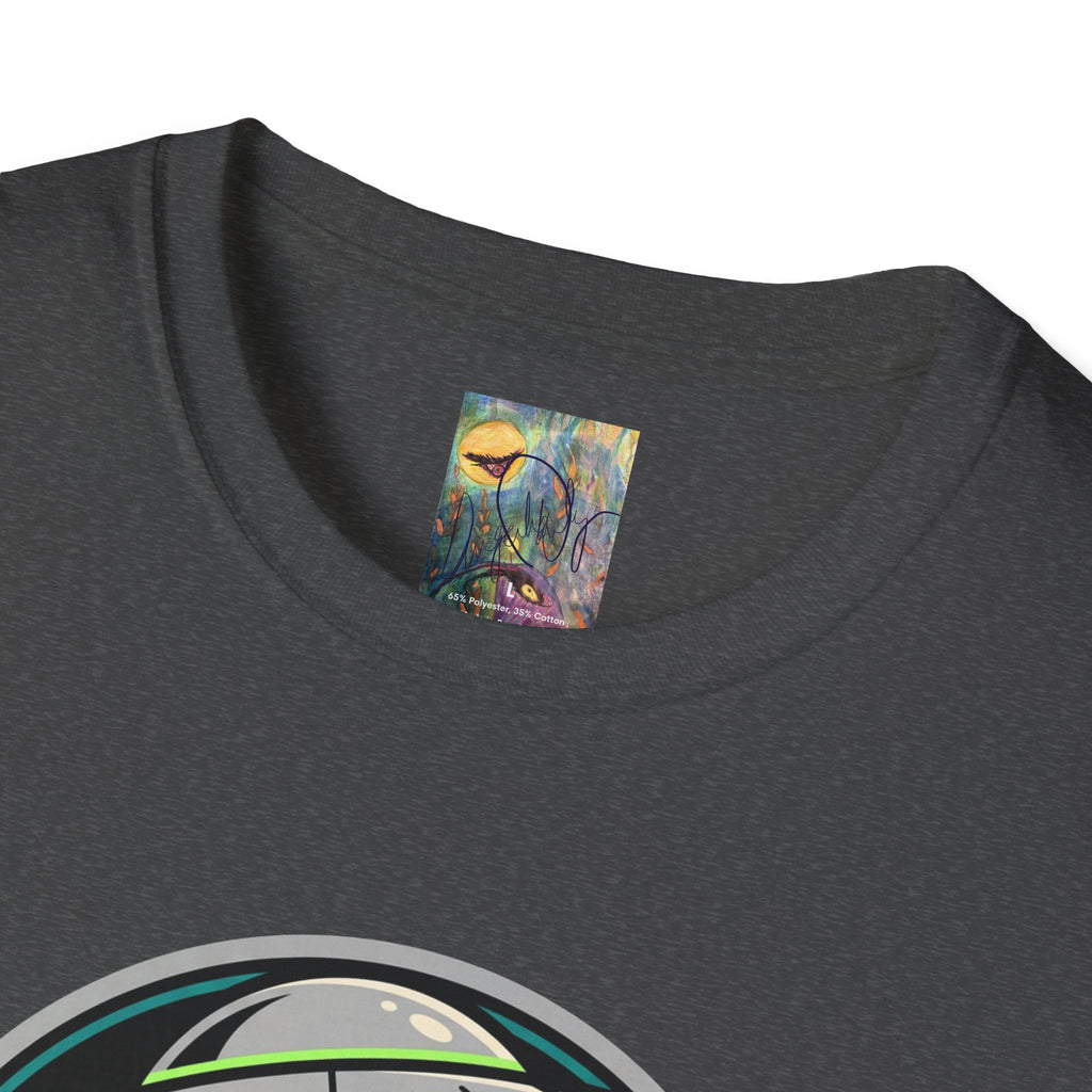 Alien UFO Graphic T-Shirt "You are blocking my trajectory" — Retro Green Extraterrestrial Design