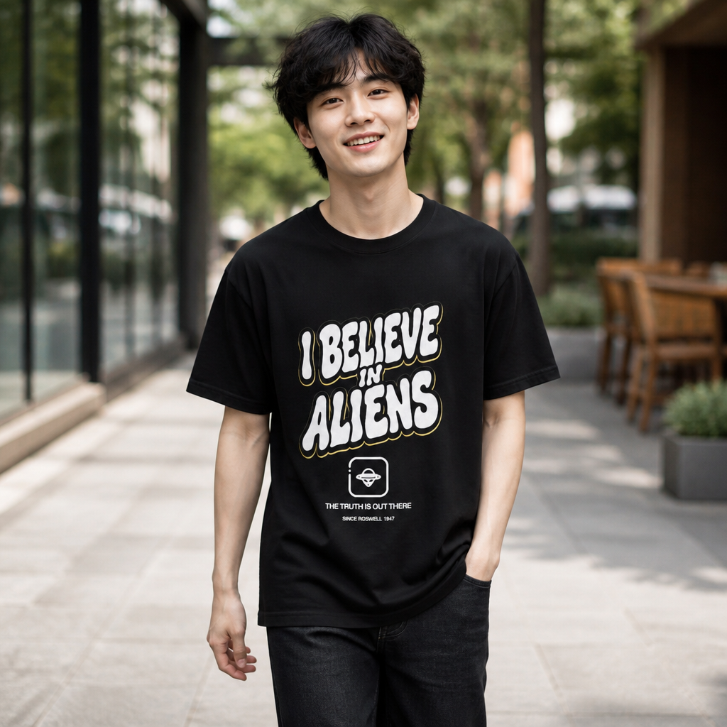 I Believe in Aliens T-Shirt — Retro UFO Graphic Tee