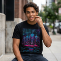 Fringe Bar: Nightmares on Tap T-Shirt — Retro Cyberpunk Horror Aliens Graphic Tee