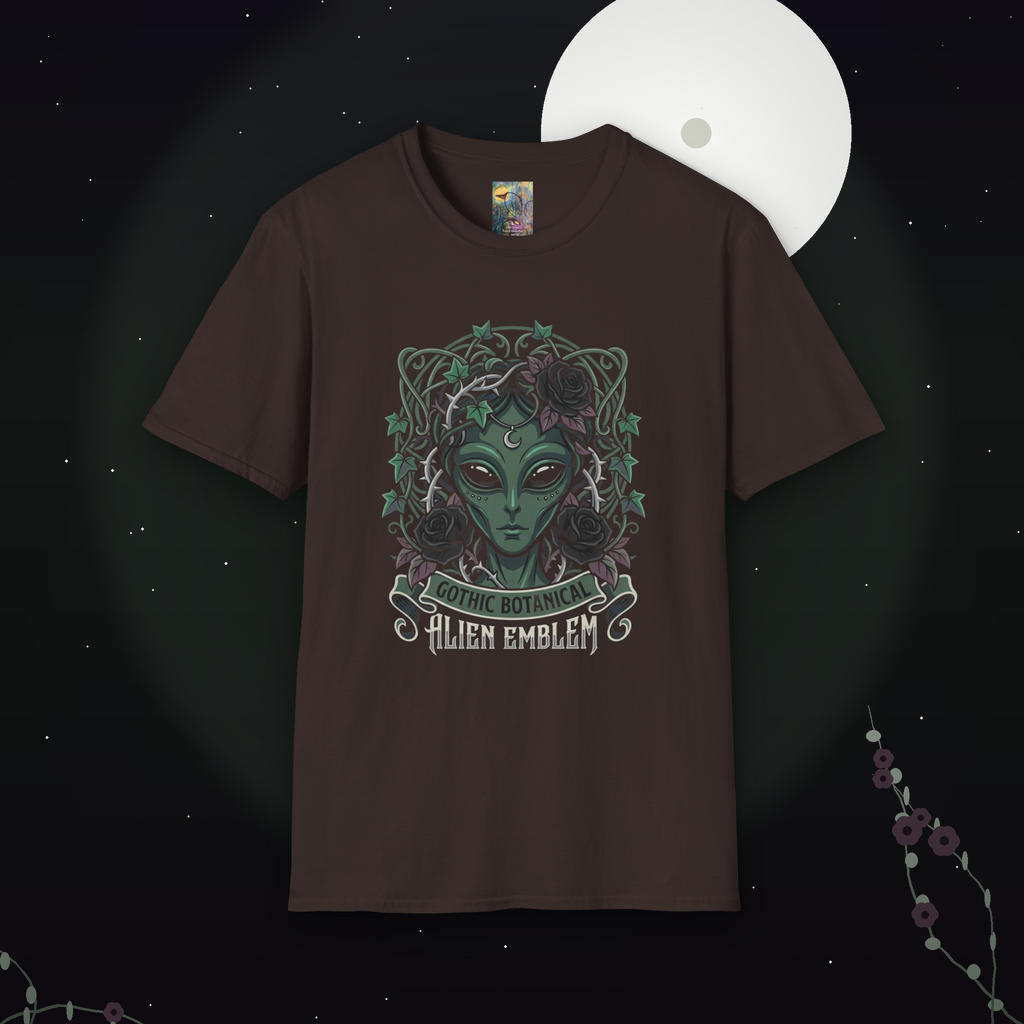 Alien Emblem T-Shirt — Green Mystic Alien Portrait Tee