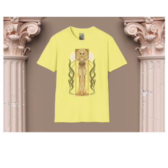 Alien Art Nouveau T-Shirt — 'Otherworldly Muse' Vintage-Style Extraterrestrial Tee