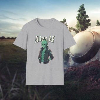 Alien AF T‑Shirt — Funny Retro Green Alien Graphic Tee