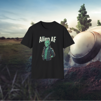 Alien AF T‑Shirt — Funny Retro Green Alien Graphic Tee