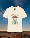 Take Me UFO T-Shirt — Retro Alien Abduction Graphic Tee