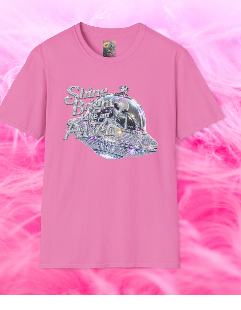 Shine Bright Like An Alien T-Shirt — Retro UFO Graphic Tee