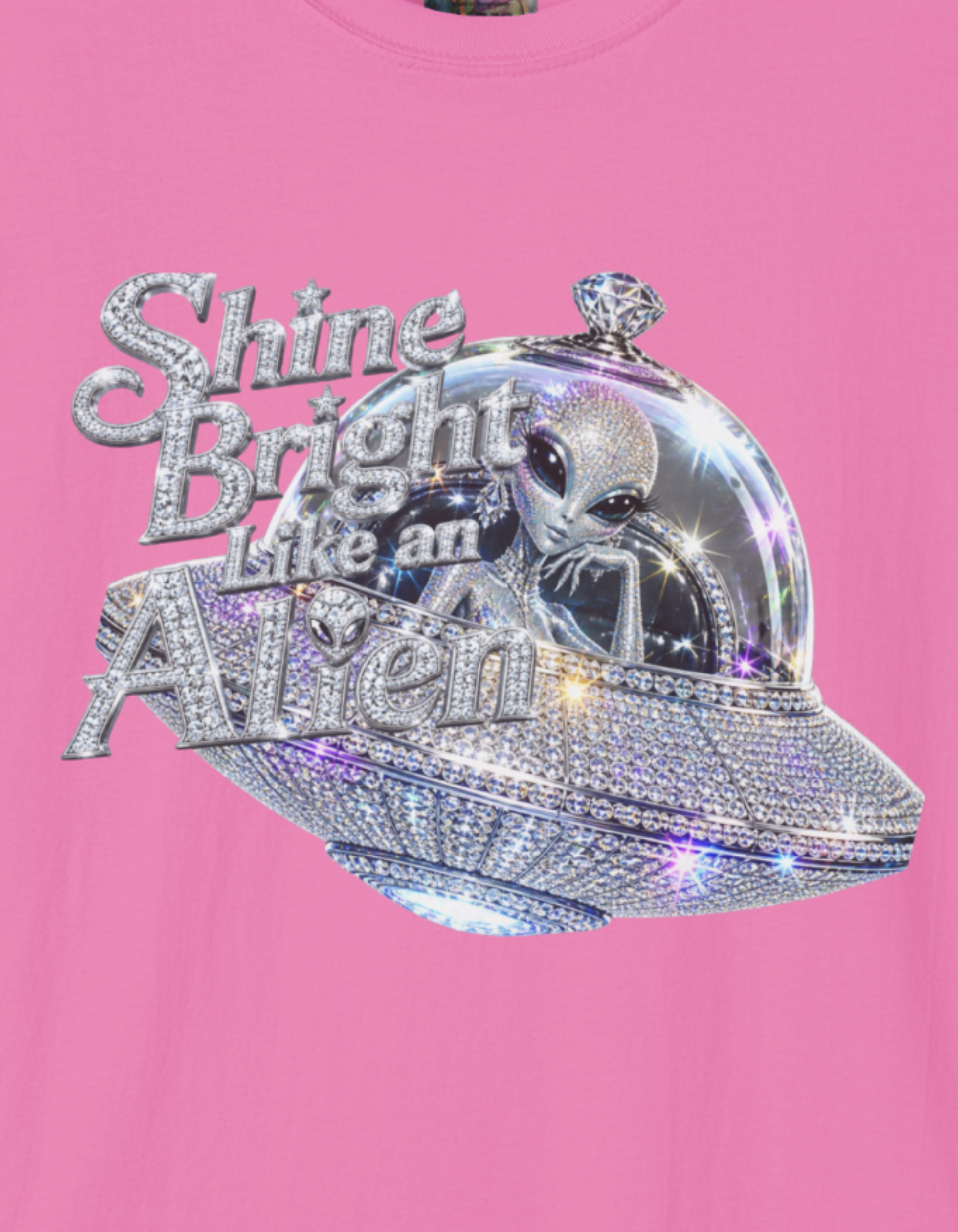Shine Bright Like An Alien T-Shirt — Retro UFO Graphic Tee