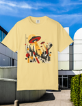 Alien Invasion Bauhaus Graphic T-Shirt — Retro Sci‑Fi Cityscape Design