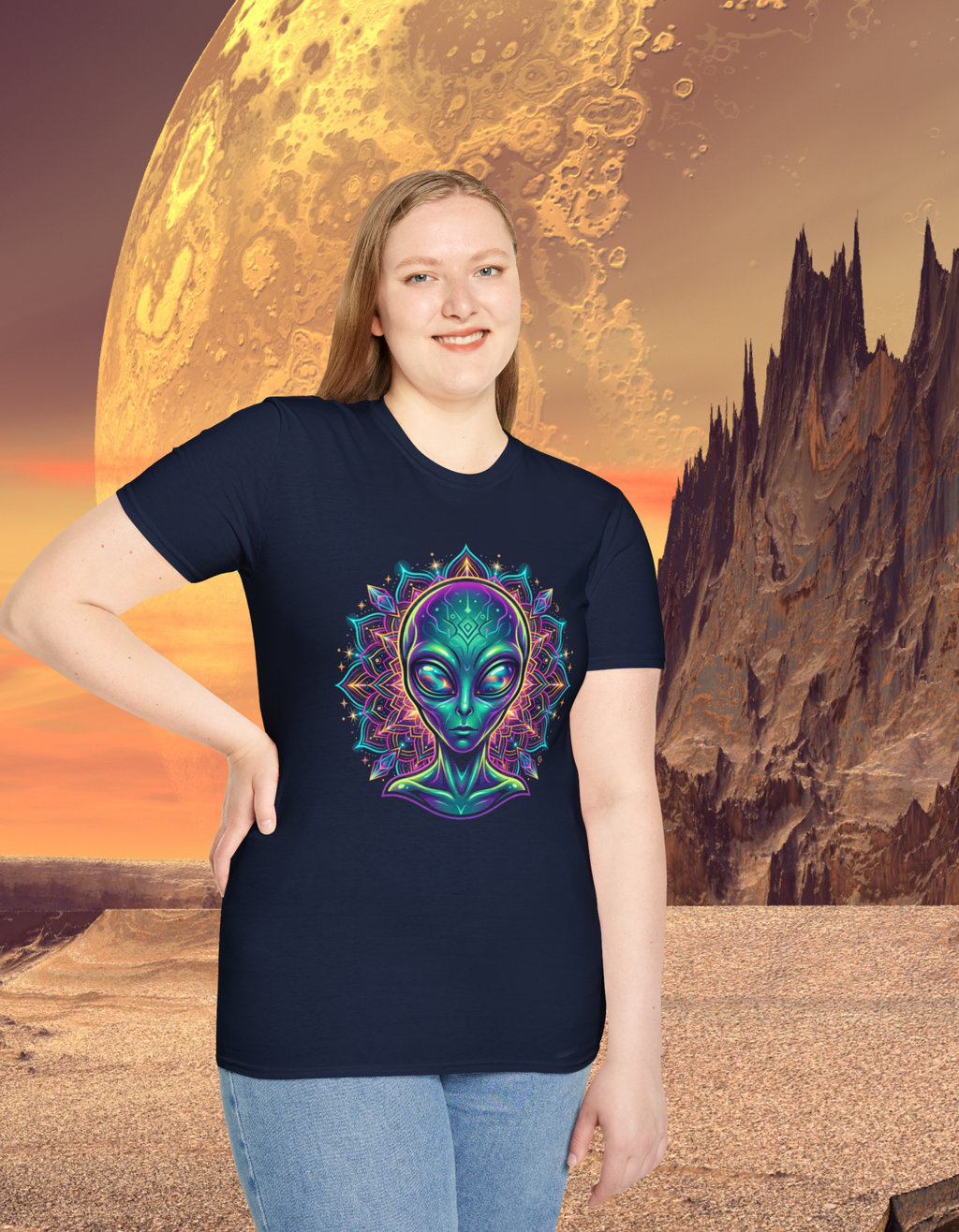 Alien Mandala T-Shirt — Psychedelic Extraterrestrial Graphic Tee
